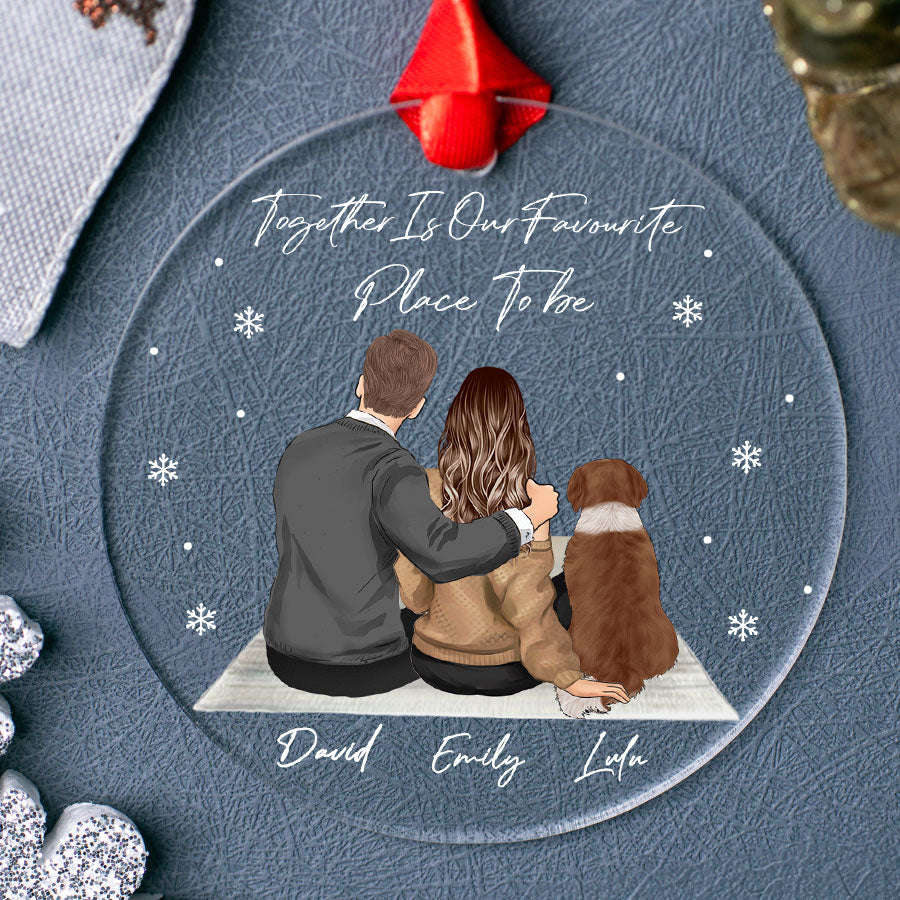 Custom Christmas Ornament Couple