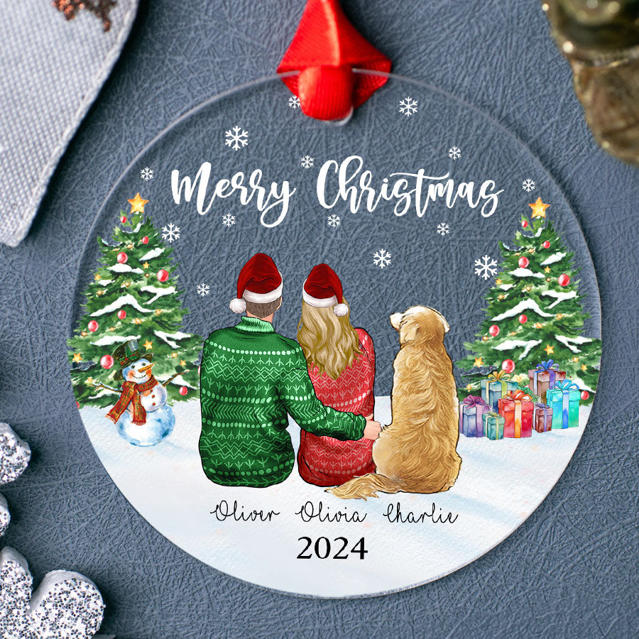 Custom Couple Christmas Ornaments