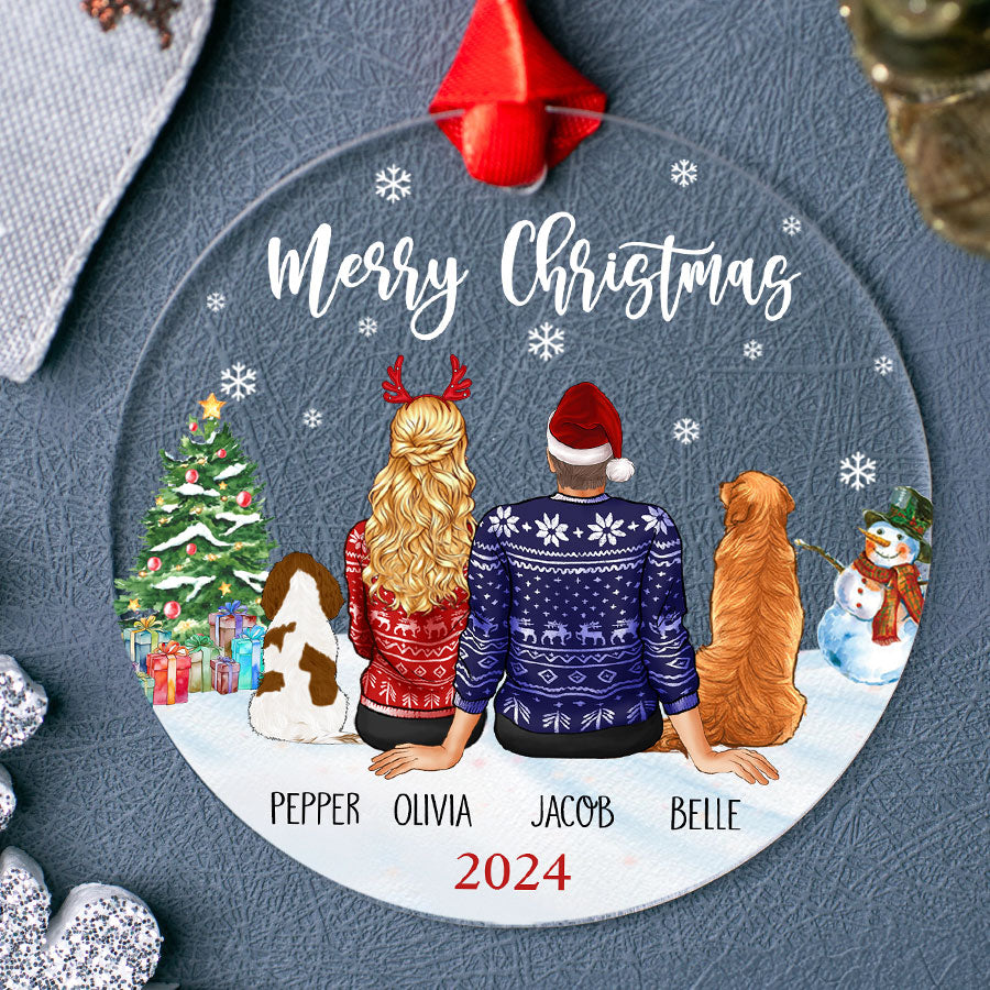 Custom Couple Christmas Ornament