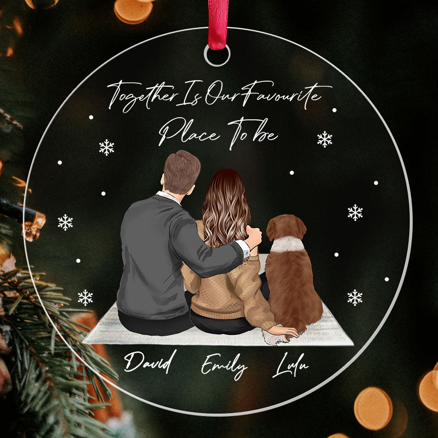 Custom Christmas Ornament Couple