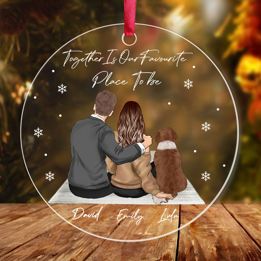 Custom Christmas Ornament Couple