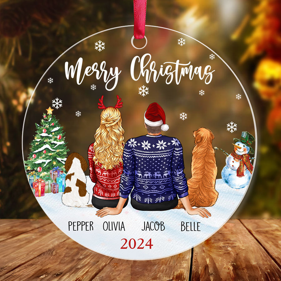 Custom Couple Christmas Ornament