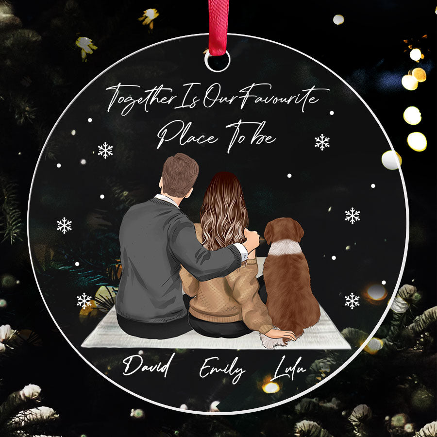 Custom Christmas Ornament Couple