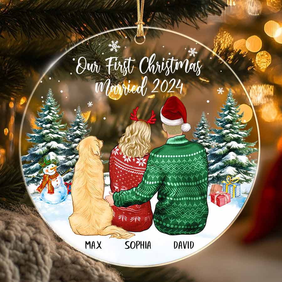 Custom Couple Christmas Ornaments