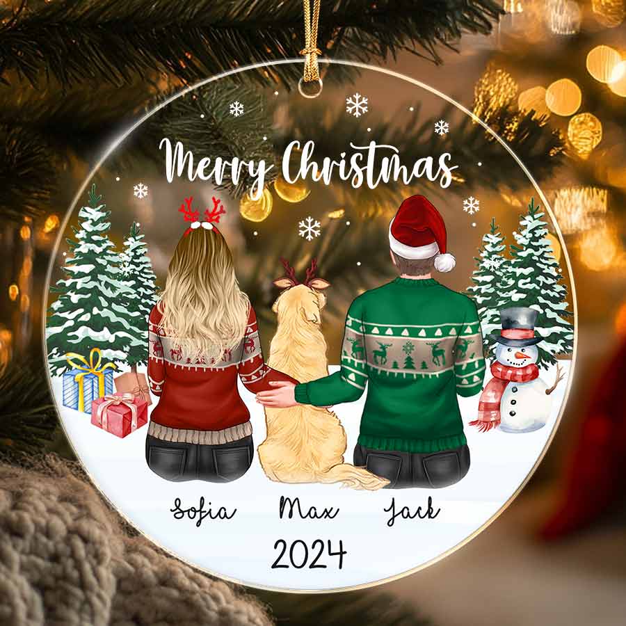 Custom Couple Christmas Ornament