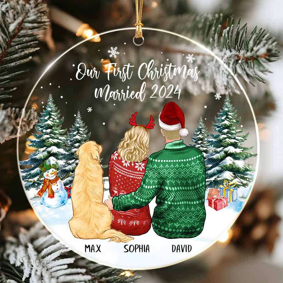 Custom Couple Christmas Ornaments