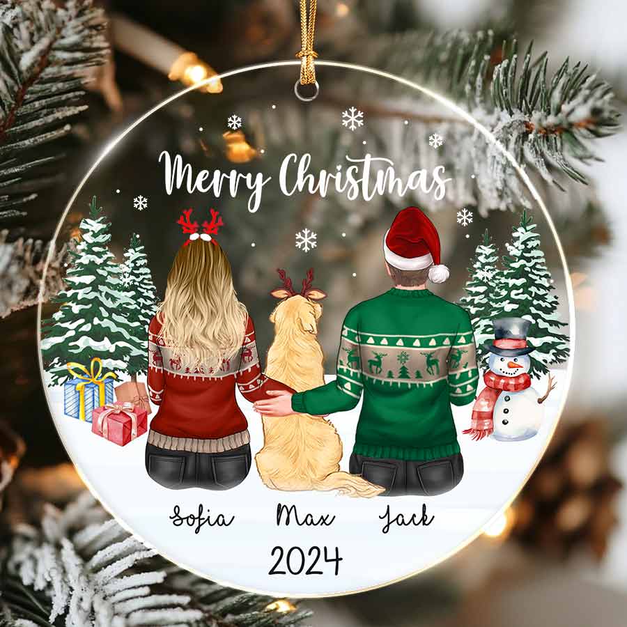 Custom Couple Christmas Ornament