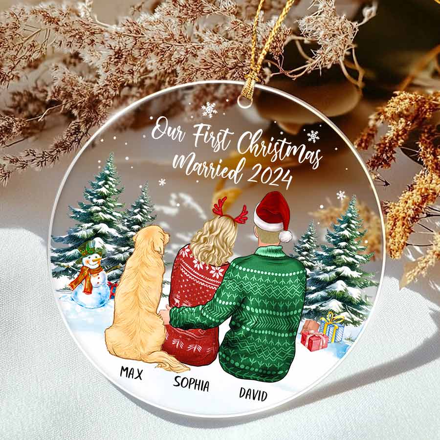 Custom Couple Christmas Ornaments