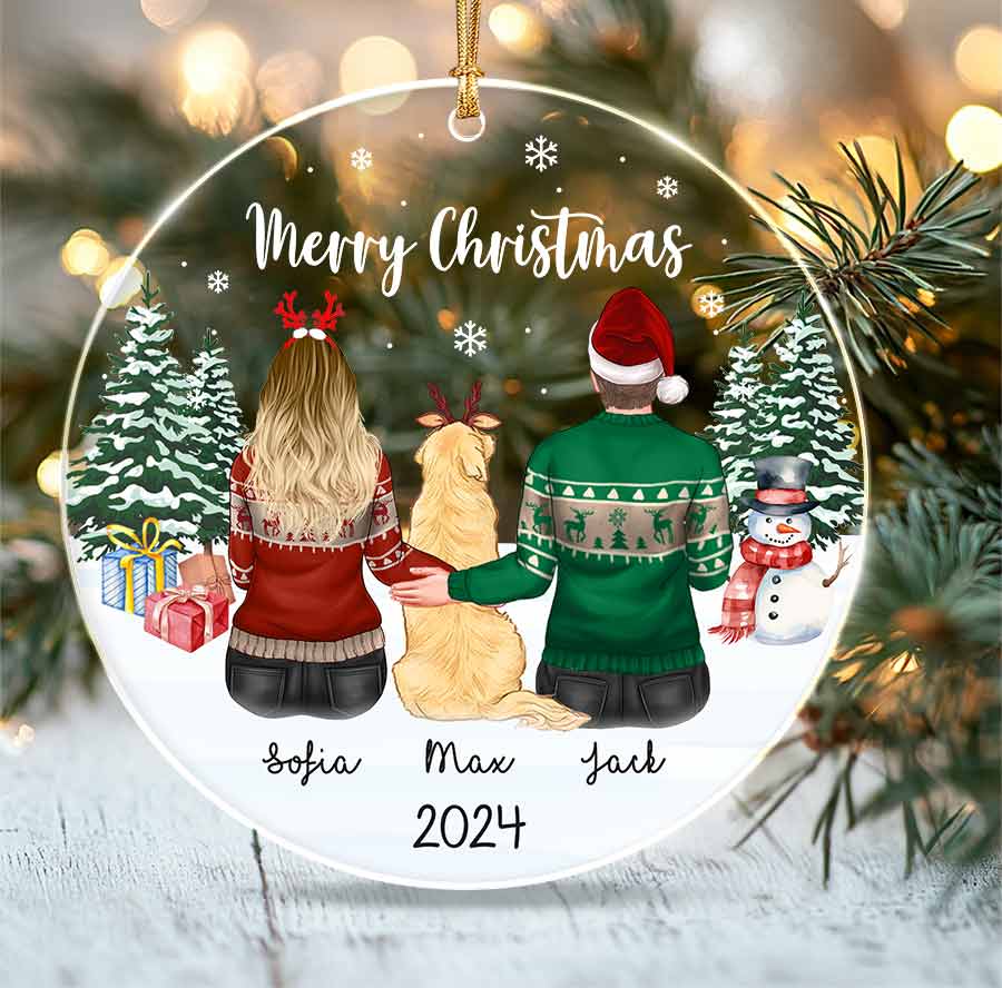 Custom Couple Christmas Ornament