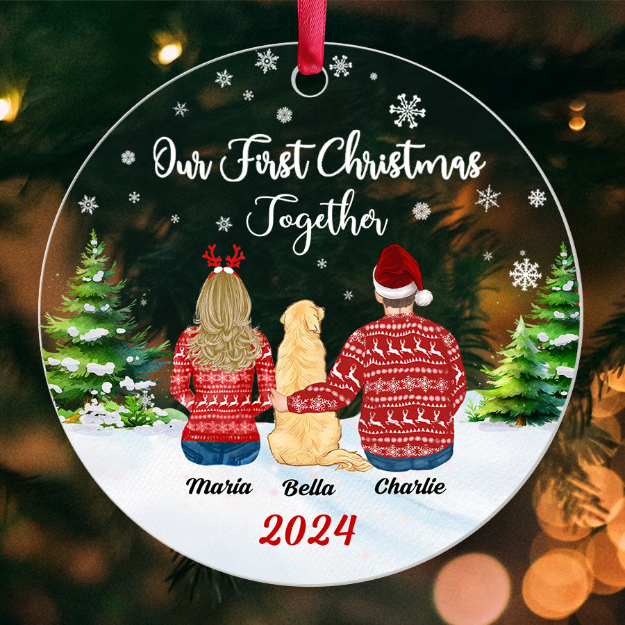 Custom Couple Christmas Ornaments