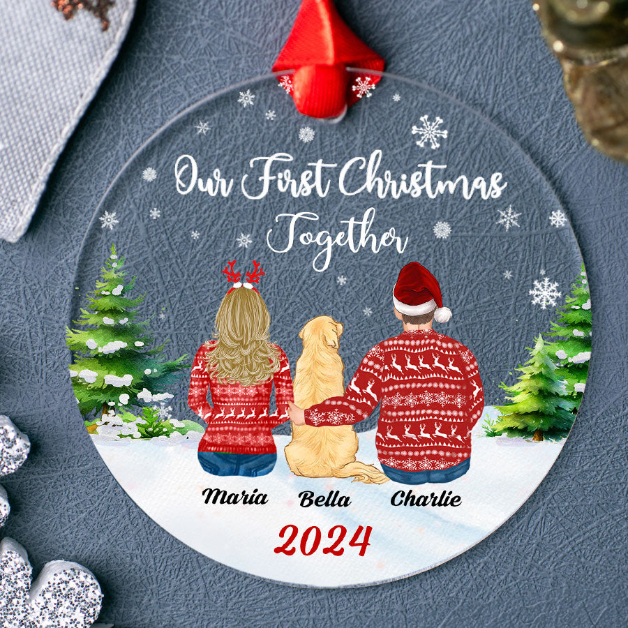 Custom Couple Christmas Ornaments