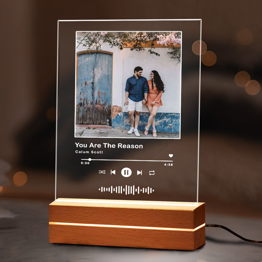 Photo Plaque With Song Anniversary Gift