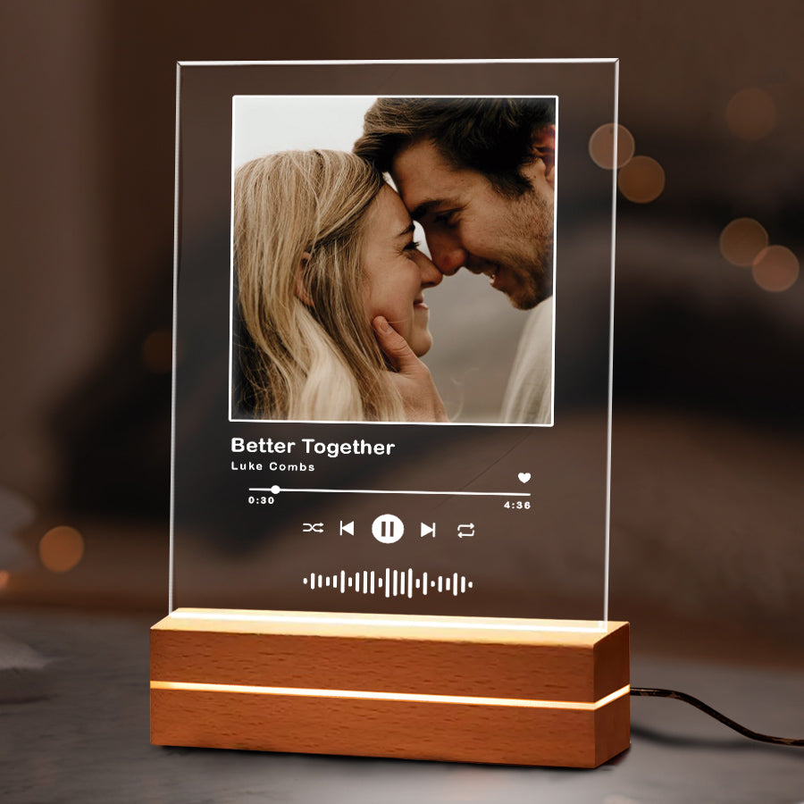 Plaque With Picture and Song Anniversary Gift