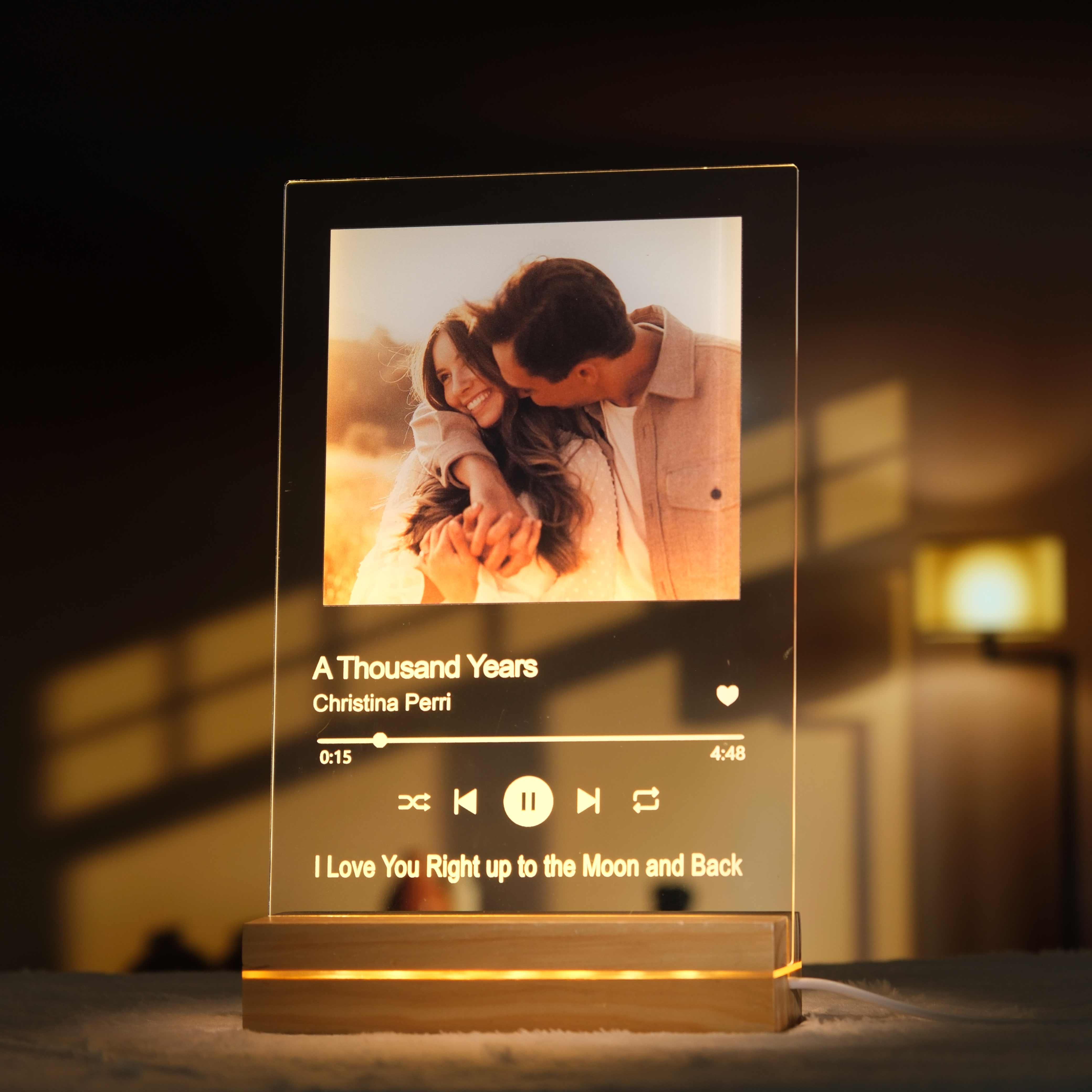 Personalised Song Photo LED Acrylic Plaque
