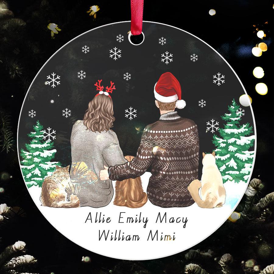 Personalized Couples Christmas Ornaments