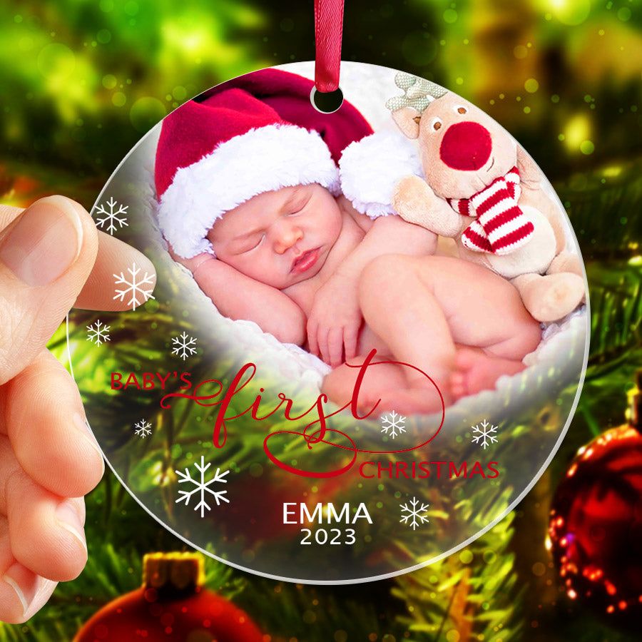 Babys First Christmas Ornament Personalized