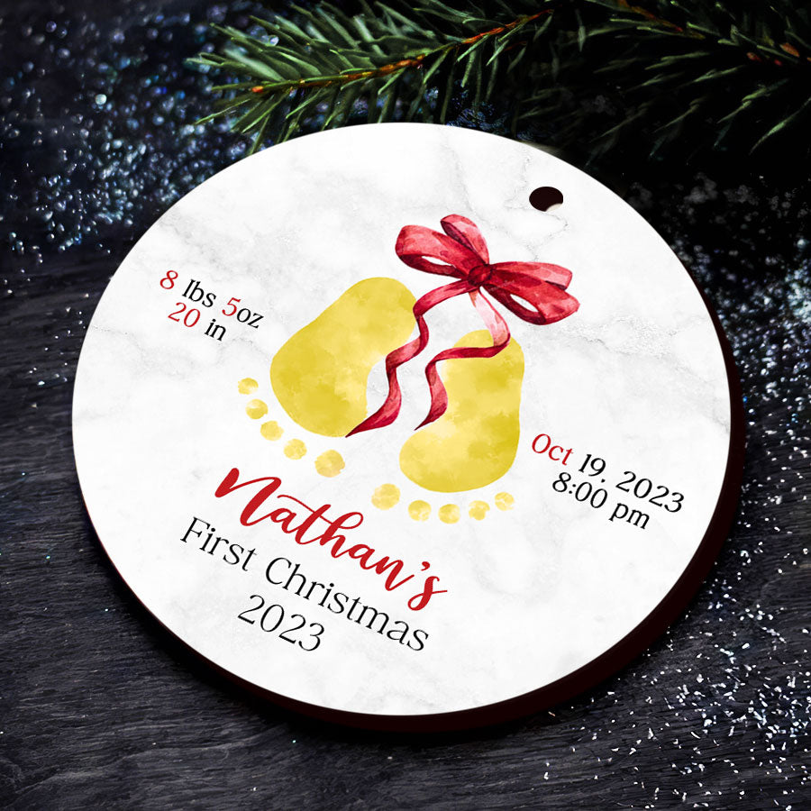 Birth Announcement Christmas Ornament