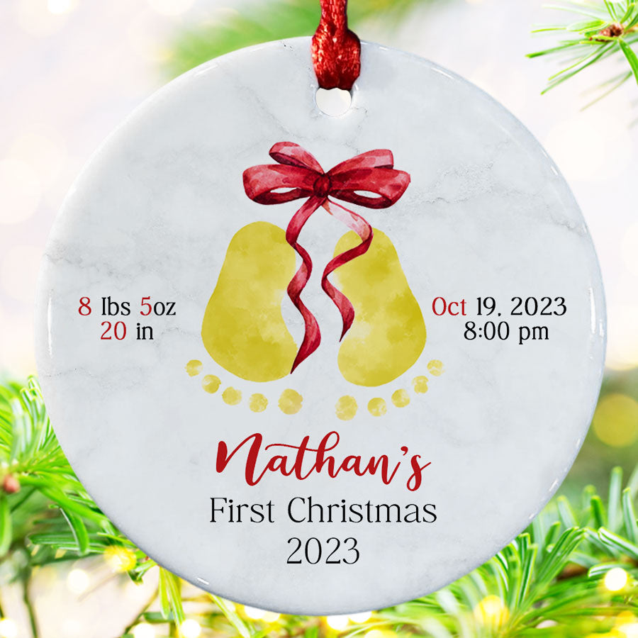 Birth Announcement Christmas Ornament