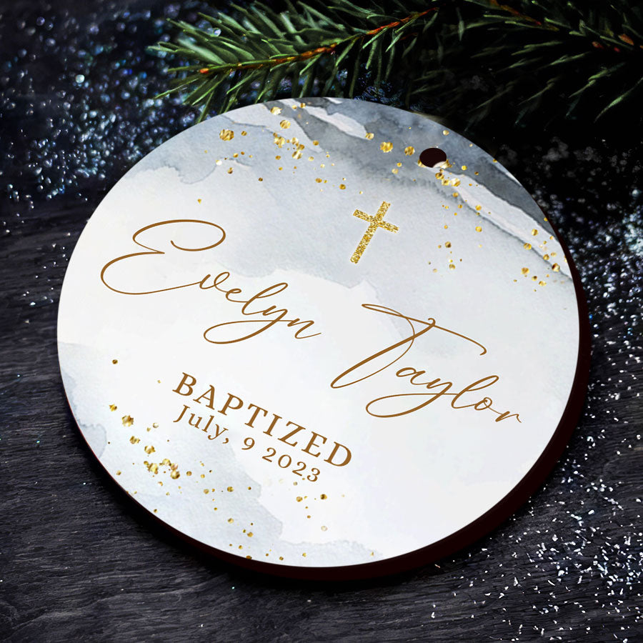 Baptism Ornaments | Personalized Cross For Baptism Christening Ornament ...