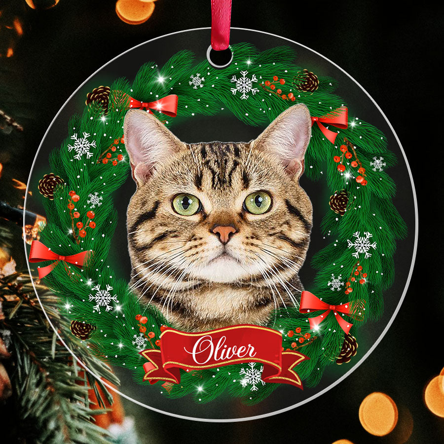 Cat Photo Ornament | Custom Cat Ornament | Cat Picture Ornament | Cat ...