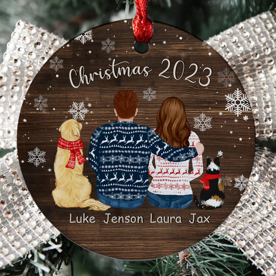 Personalized Couples Christmas Ornaments