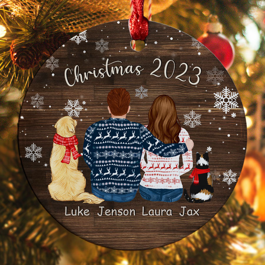 Personalized Couples Christmas Ornaments