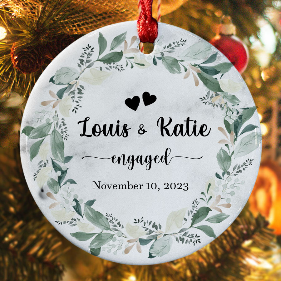 Engagement Xmas Ornaments