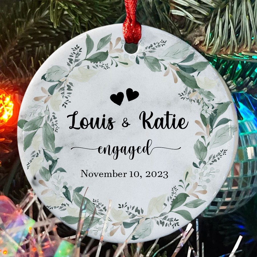 Engagement Xmas Ornaments