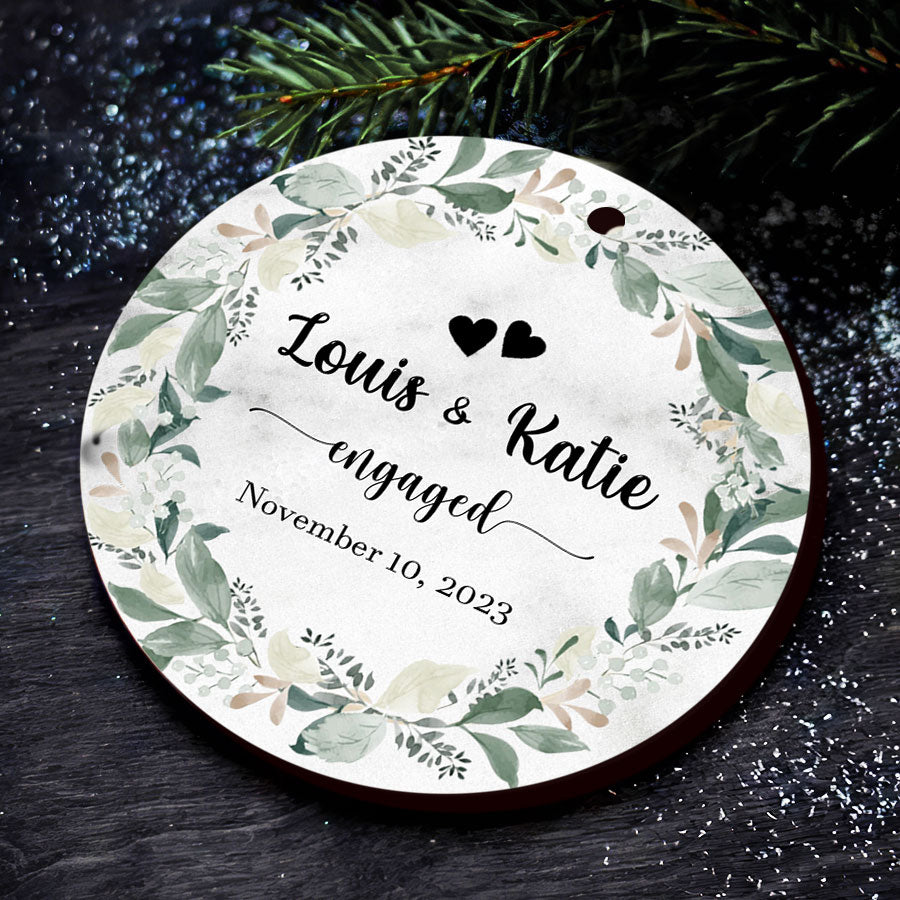 Engagement Xmas Ornaments