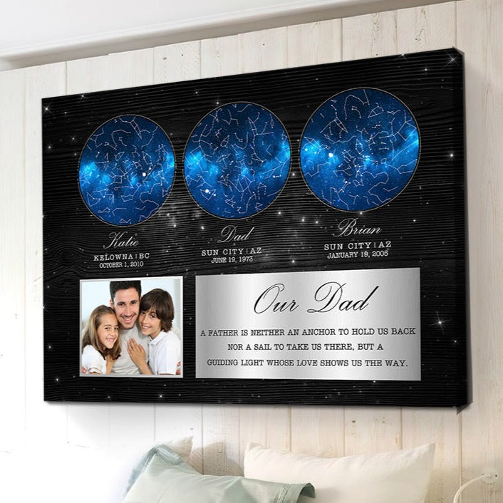 Custom 3 Location Night Sky Print