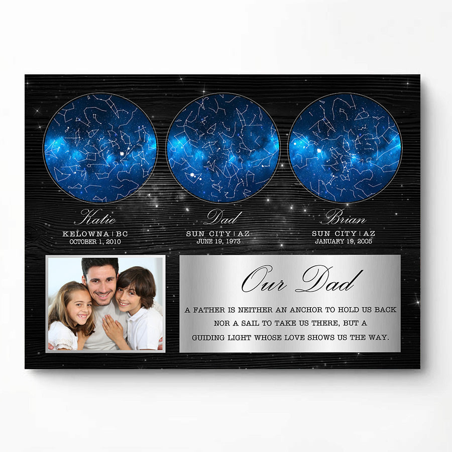 Custom 3 Location Night Sky Print