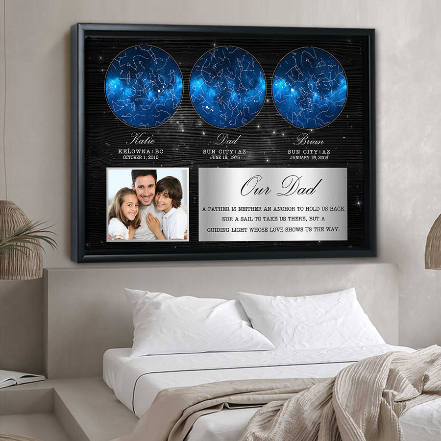 Custom 3 Location Night Sky Print