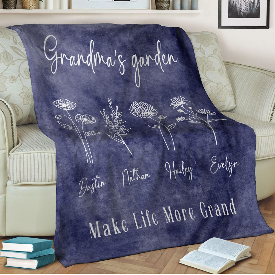 Custom Grandma Blanket | Personalized Mother’S Day Gifts For Grandma ...