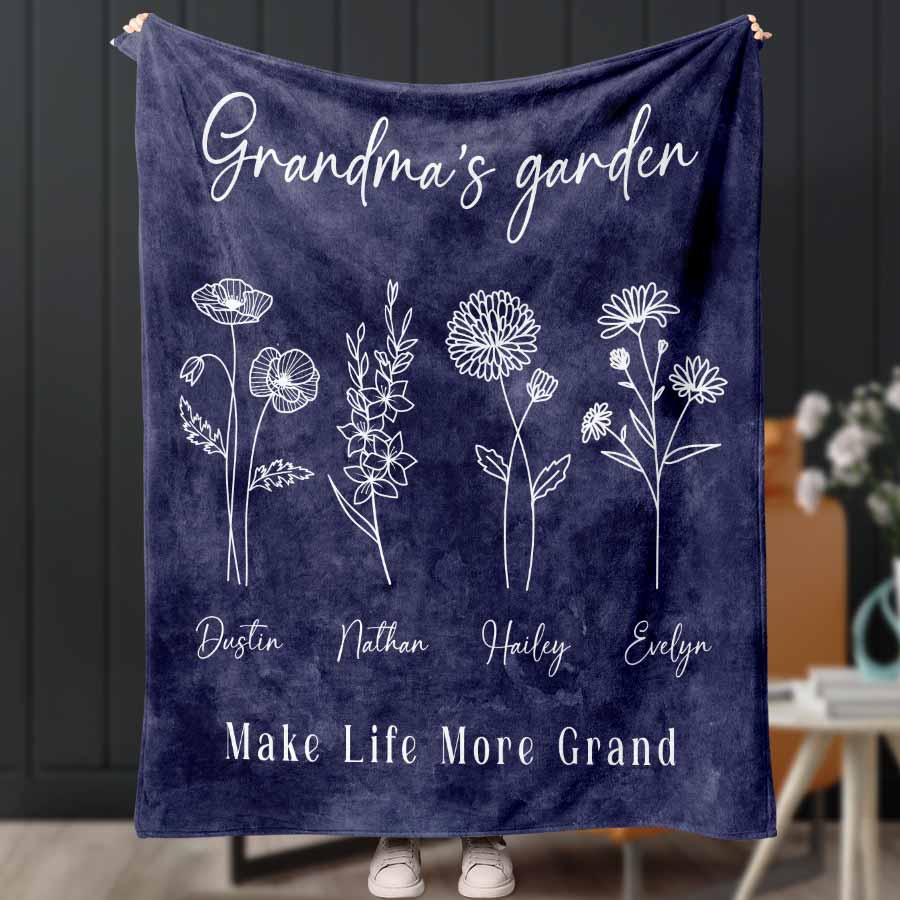 Custom Grandma Blanket | Personalized Mother’S Day Gifts For Grandma ...