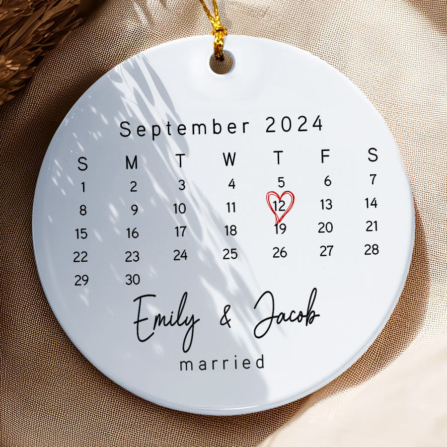 Wedding Date Ornament