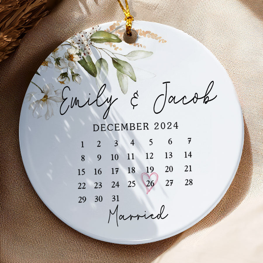 Wedding Calendar Ornament