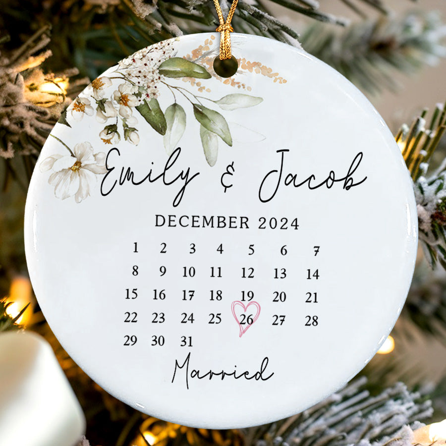 Wedding Calendar Ornament