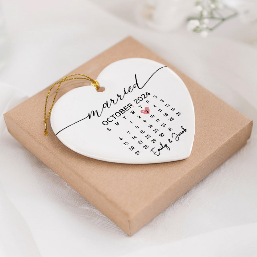 Heart Shape Calendar Ornament