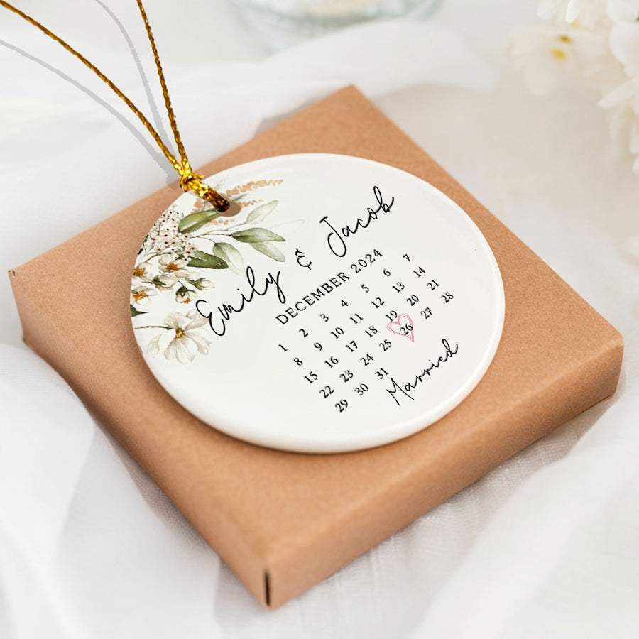 Wedding Calendar Ornament