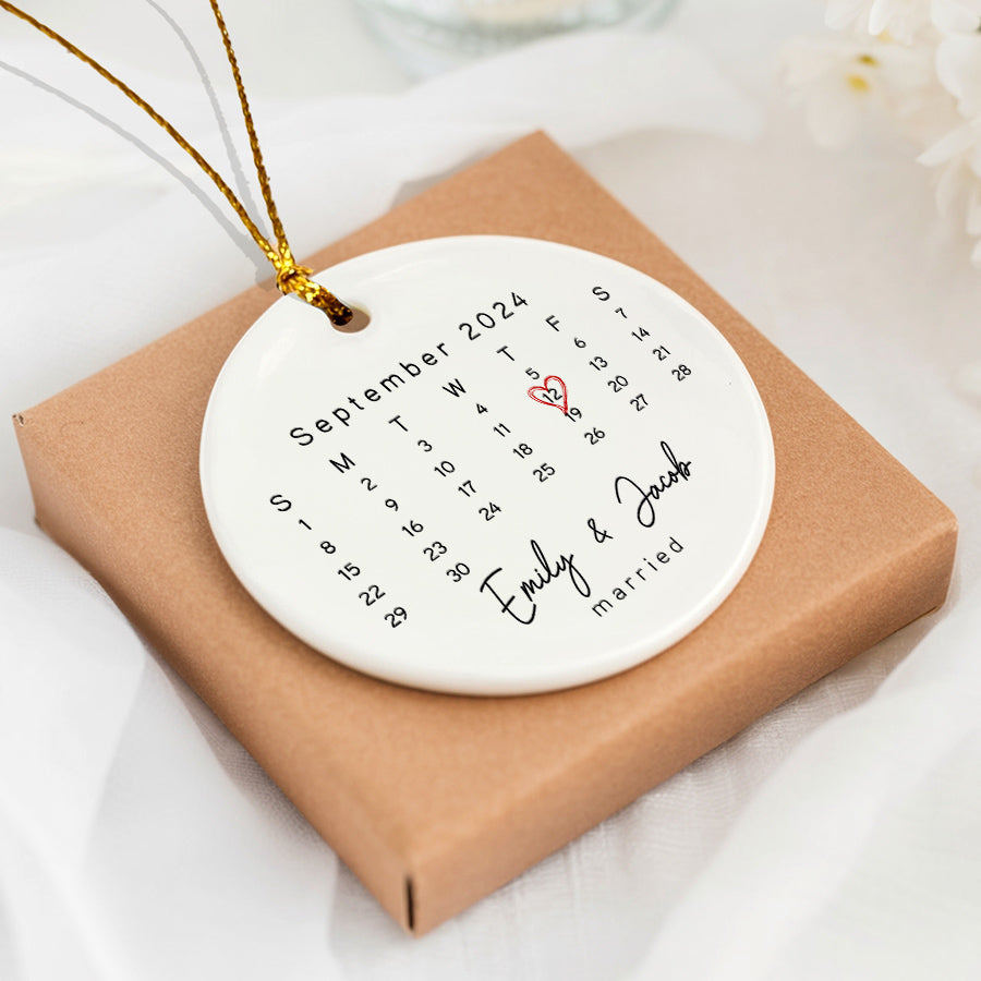 Wedding Date Ornament