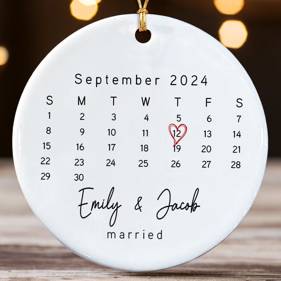 Wedding Date Ornament