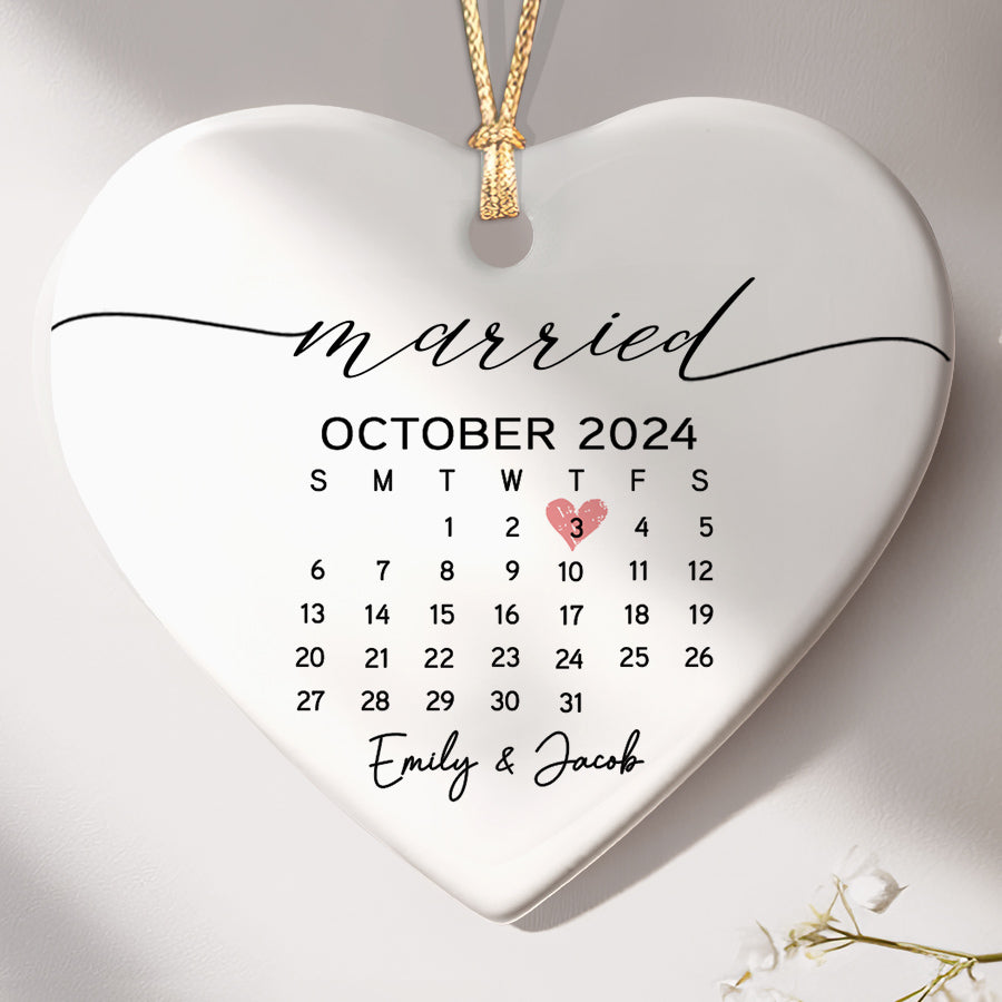 Heart Shape Calendar Ornament