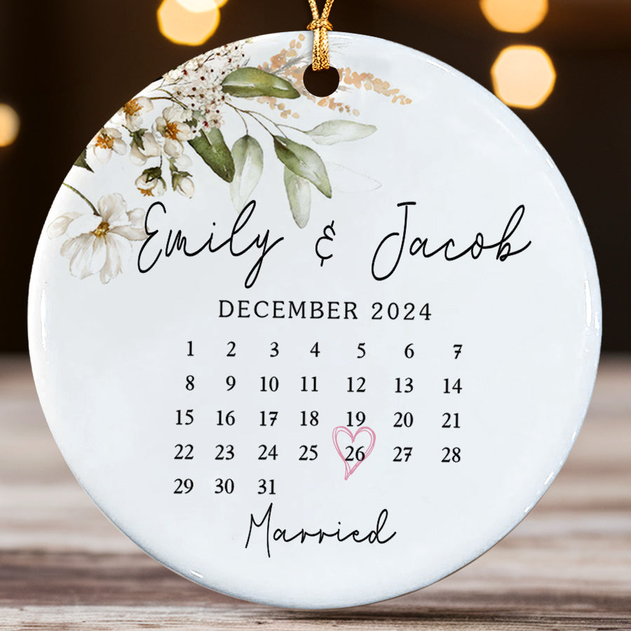 Wedding Calendar Ornament