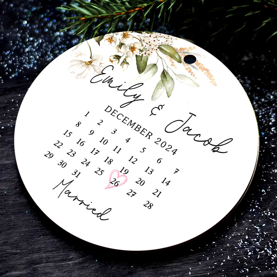 Wedding Calendar Ornament