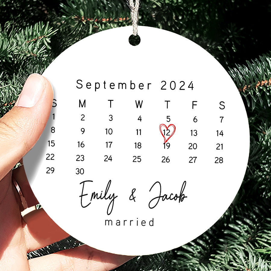 Wedding Date Ornament