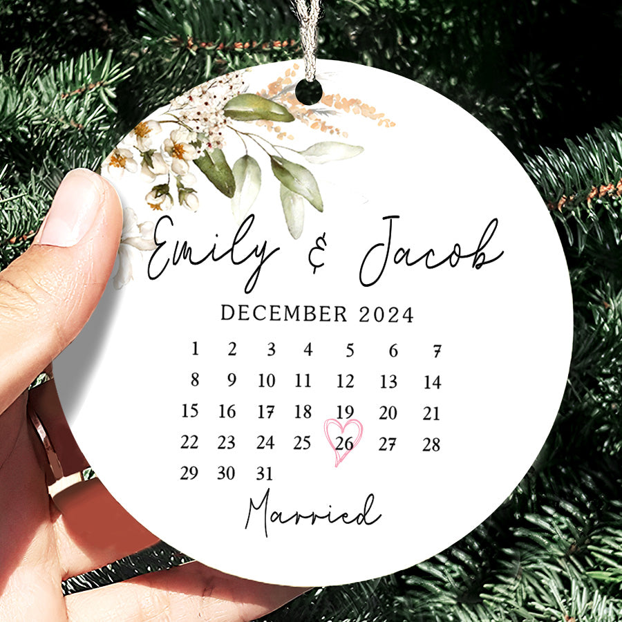 Wedding Calendar Ornament