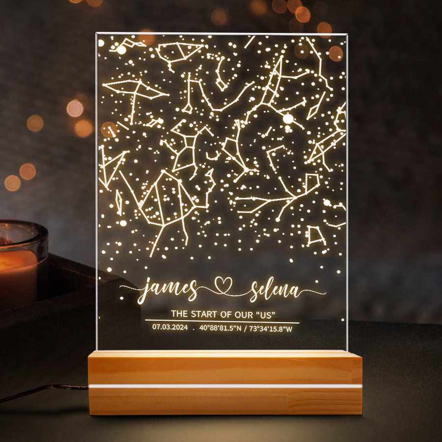 Custom Star Map by Date Night Light