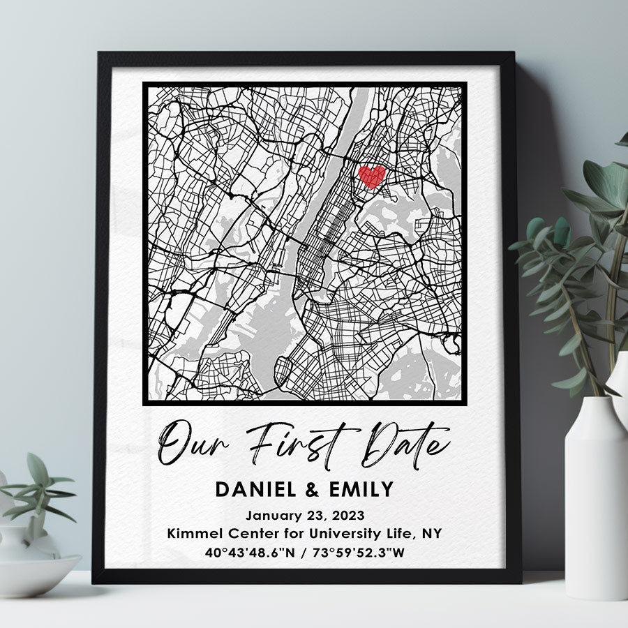 Our First Date Map Canvas