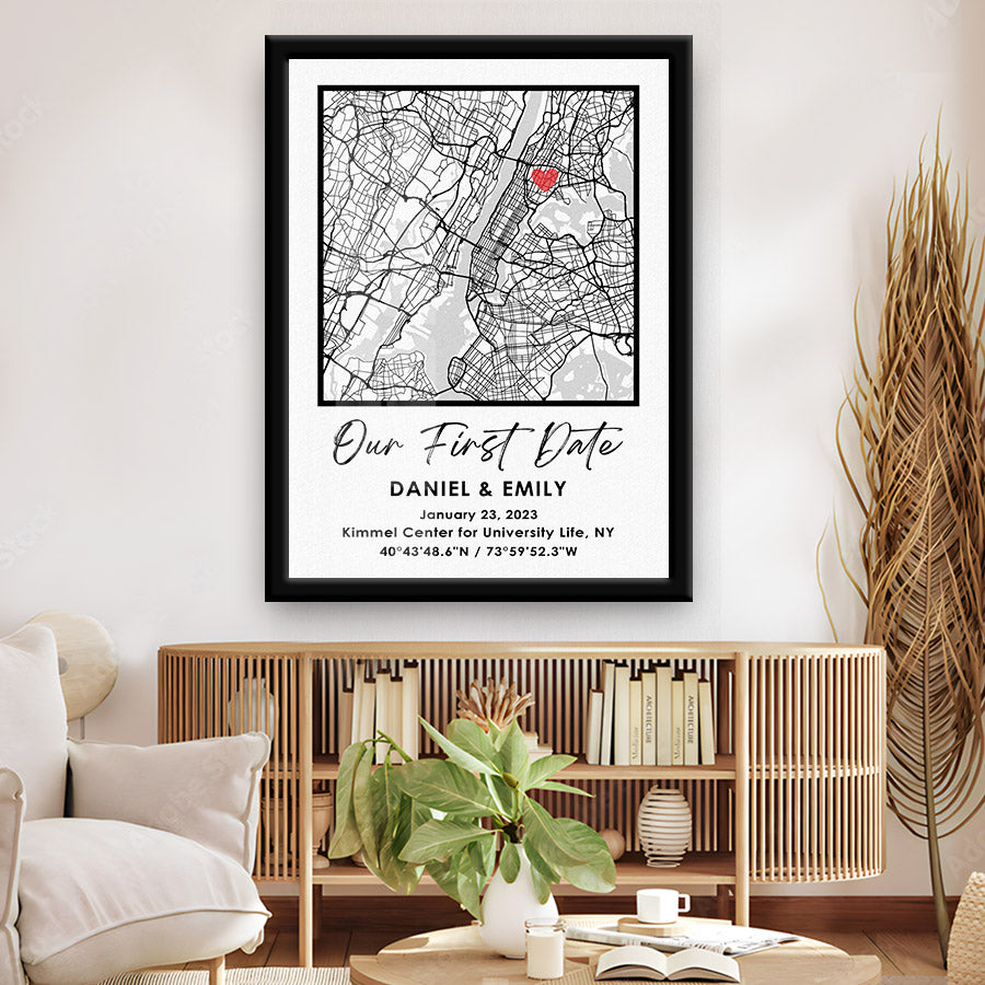 Our First Date Map Canvas