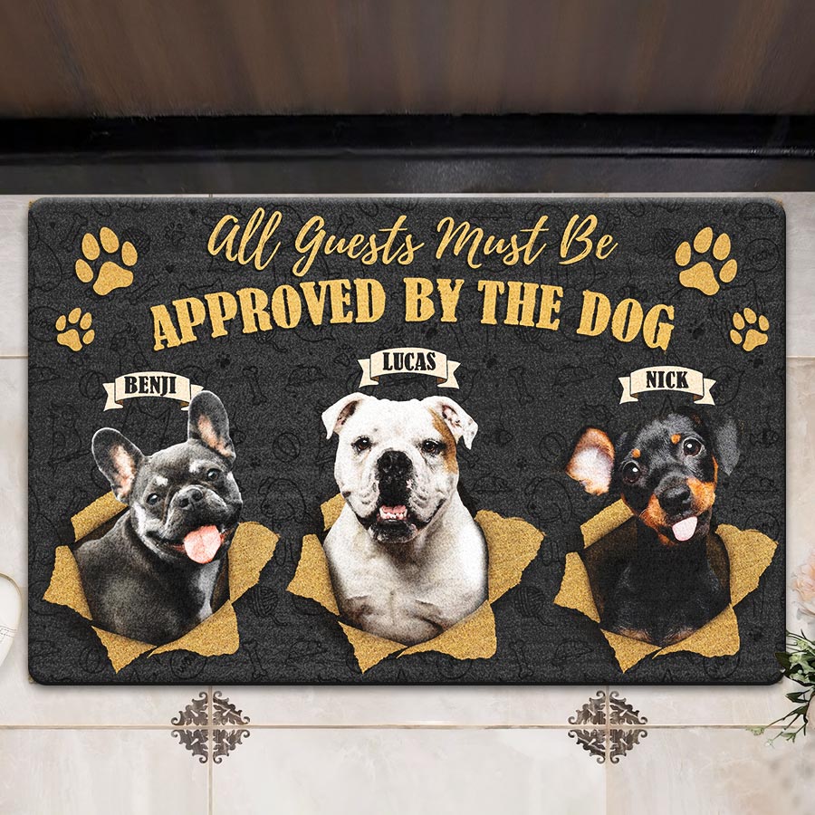 All Guest Must Be Approved By, Custom Doormat, Personalized